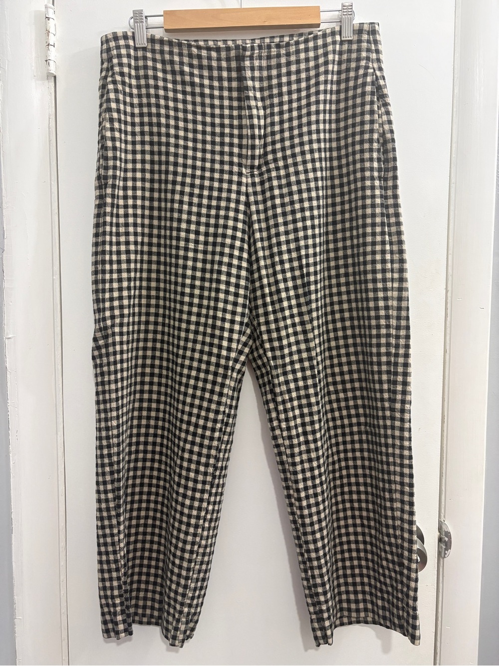 Black and Cream Checked Women’s Pants